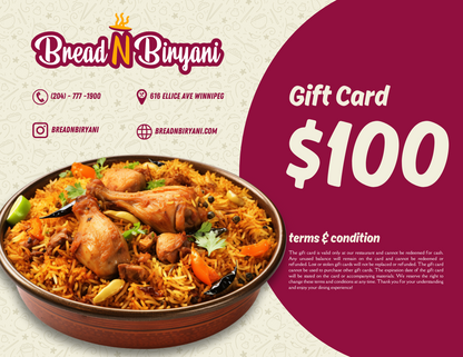 Bread N Biryani Gift Card