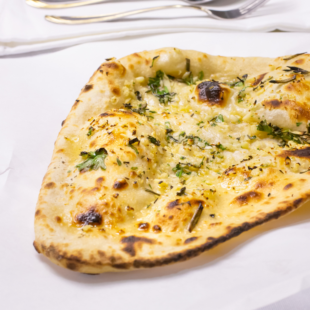 bread and biryani garlic naan